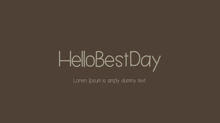 HelloBestDay Font
