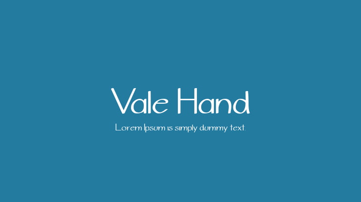 Vale Hand Font