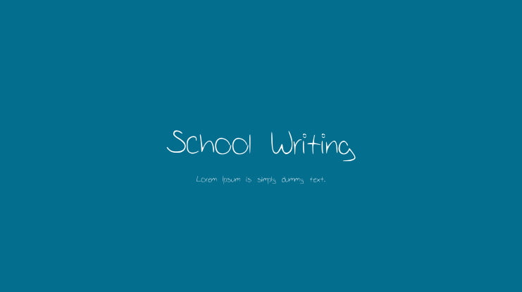 School_Writing Font