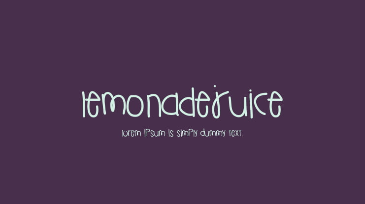 LemonadeJuice Font