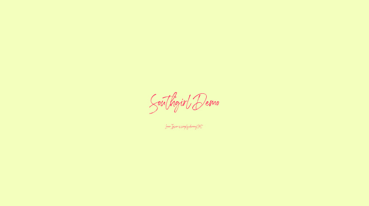 Southgirl Demo Font
