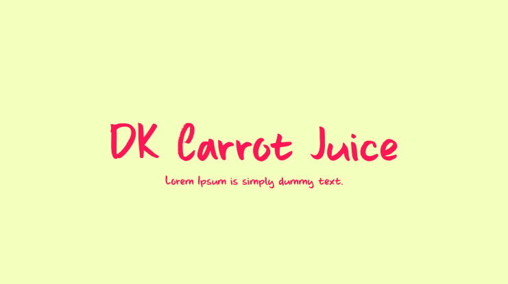 DK Carrot Juice Font