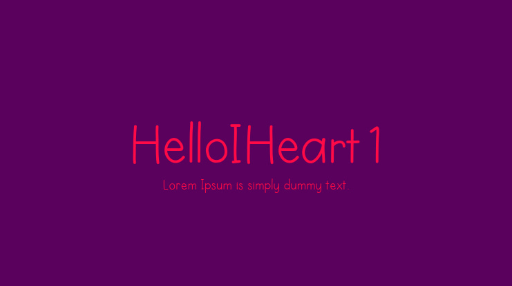 HelloIHeart1 Font