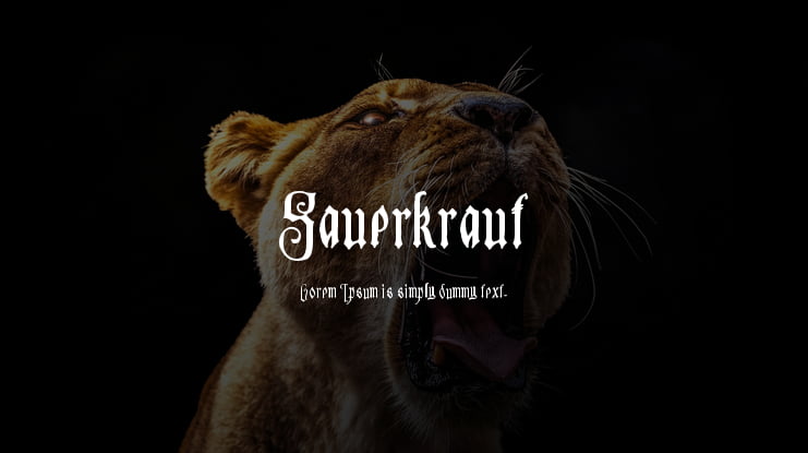 Sauerkraut Font