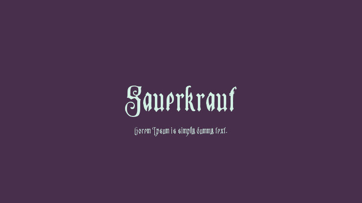 Sauerkraut Font