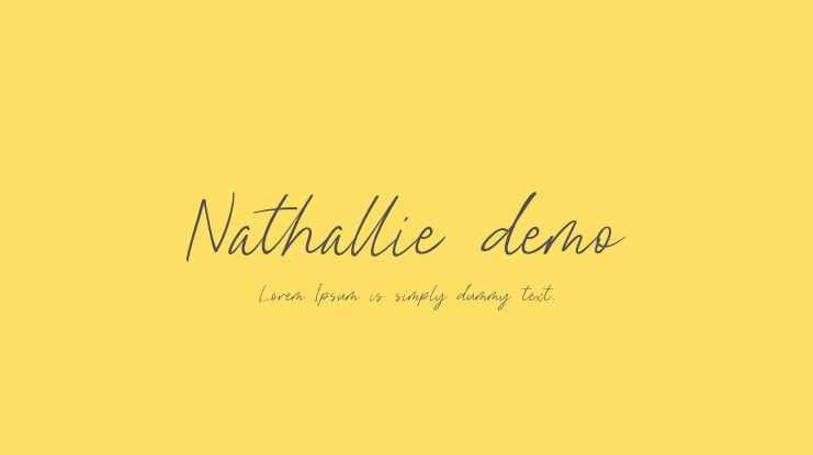 Nathallie demo Font
