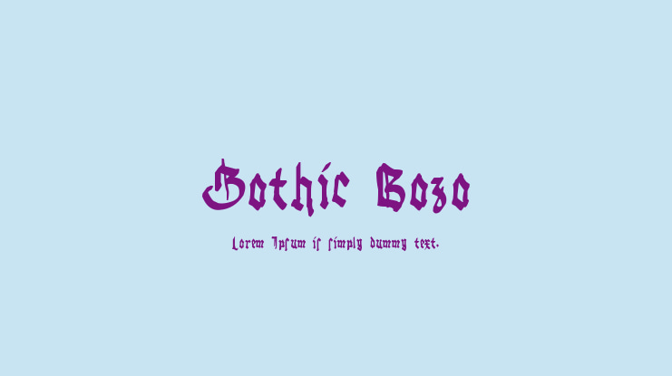 Gothic Bozo Font