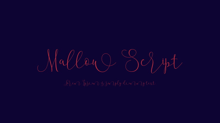 Mallow Script Font