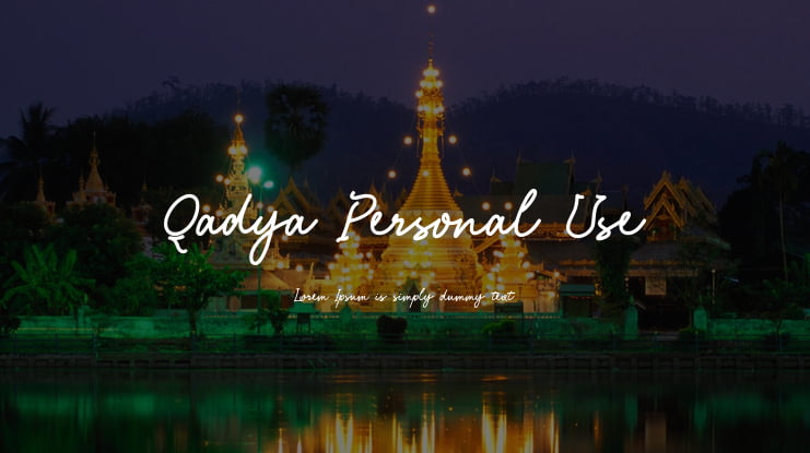 Qadya Personal Use Font