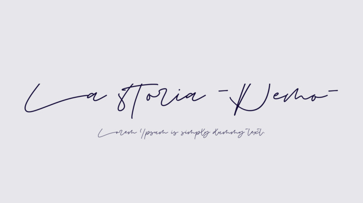 La storia -Demo- Font