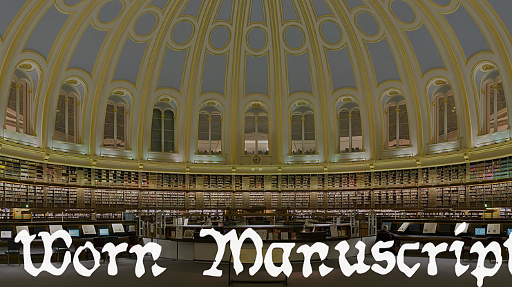 Worn Manuscript Rough Font