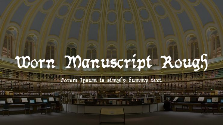 Worn Manuscript Rough Font