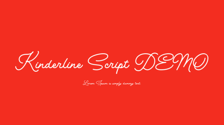 Kinderline Script DEMO Font