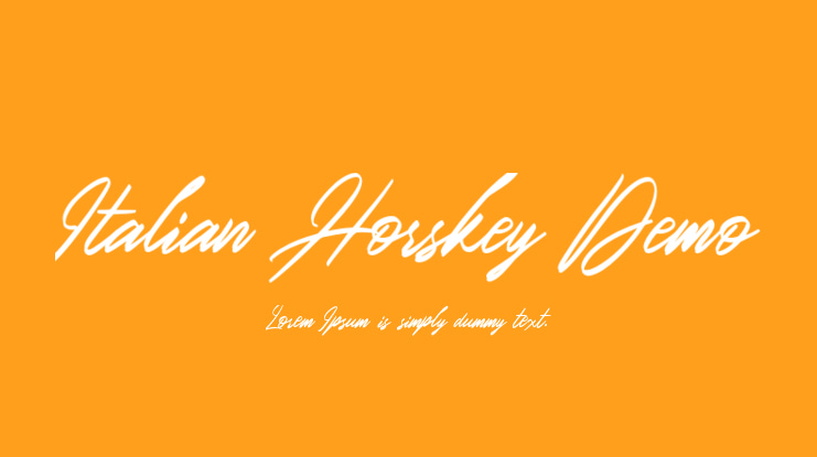 Italian Horskey Demo Font Family