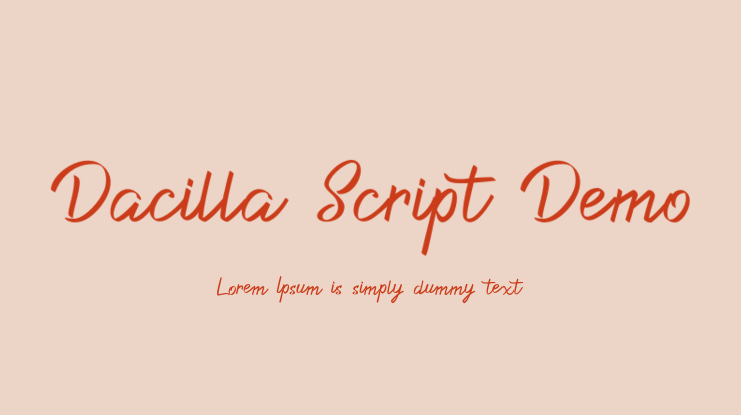Dacilla Script Demo Font