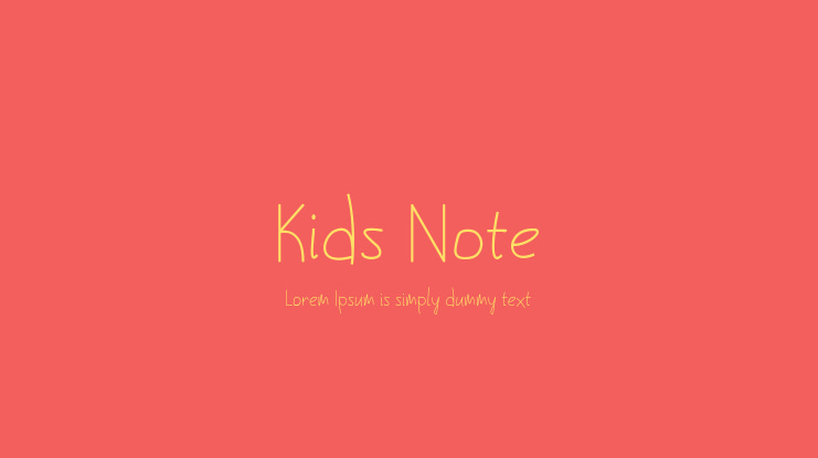 Kids Note Font