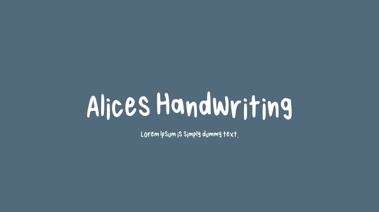 Alices Handwriting Font