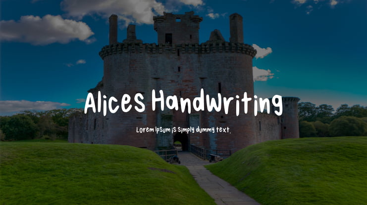 Alices Handwriting Font