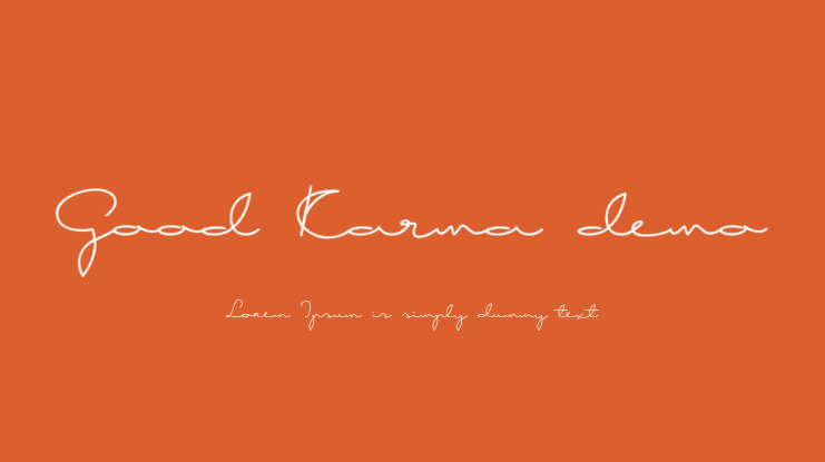 Good Karma demo Font