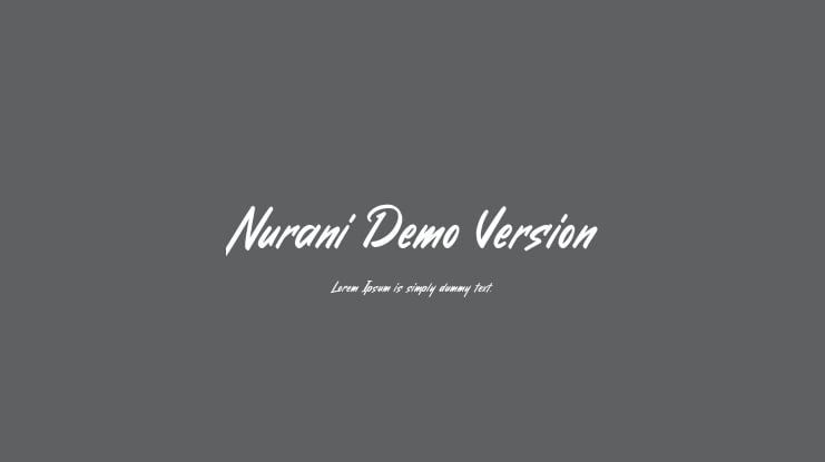 Nurani Demo Version Font