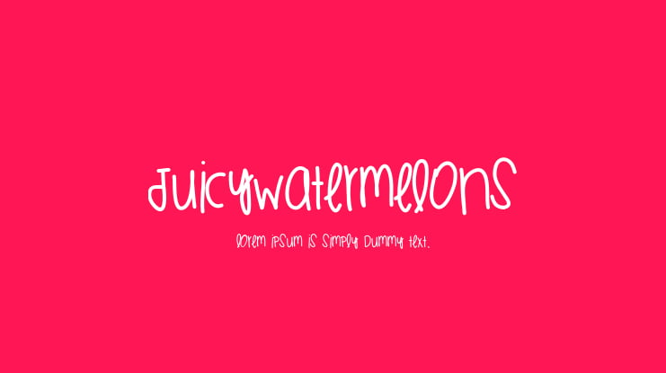 JuicyWatermelons Font