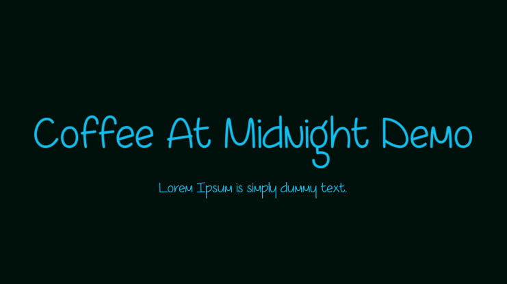 Coffee At Midnight Demo Font