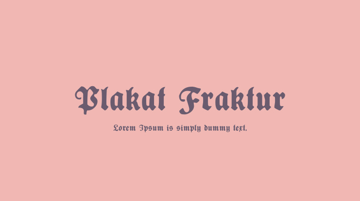 Plakat Fraktur Font