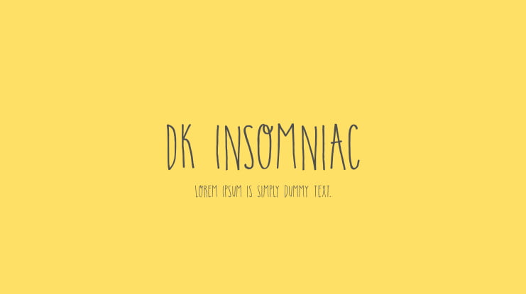 DK Insomniac Font