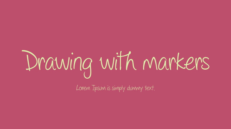 Drawing with markers Font