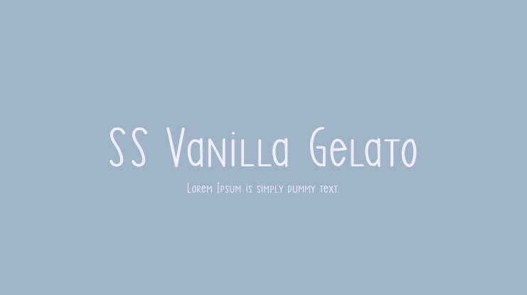 SS Vanilla Gelato Font