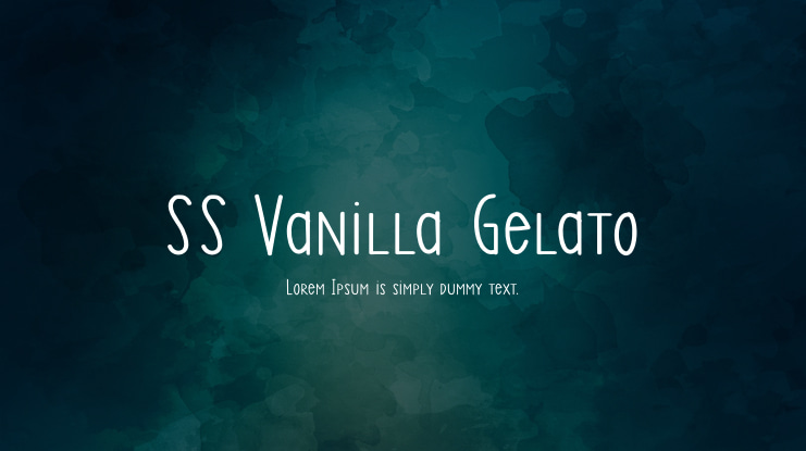 SS Vanilla Gelato Font