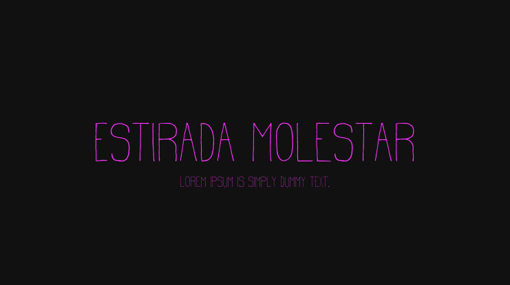 Estirada Molestar Font