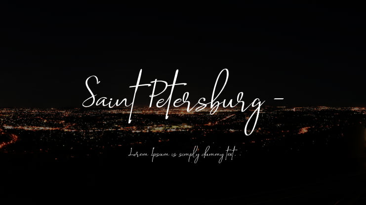Saint Petersburg - Font