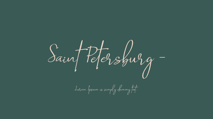 Saint Petersburg - Font
