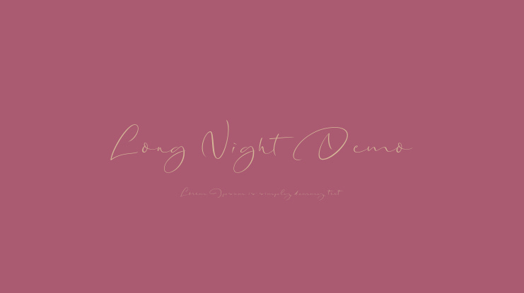 Long Night Demo Font