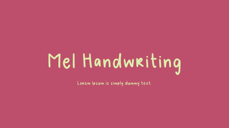 Mel Handwriting 2 Font