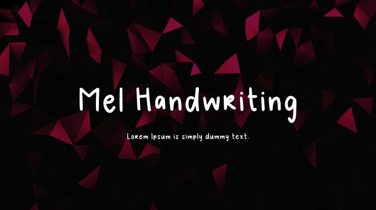 Mel Handwriting 2 Font