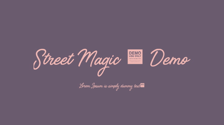 Street Magic - Demo Font