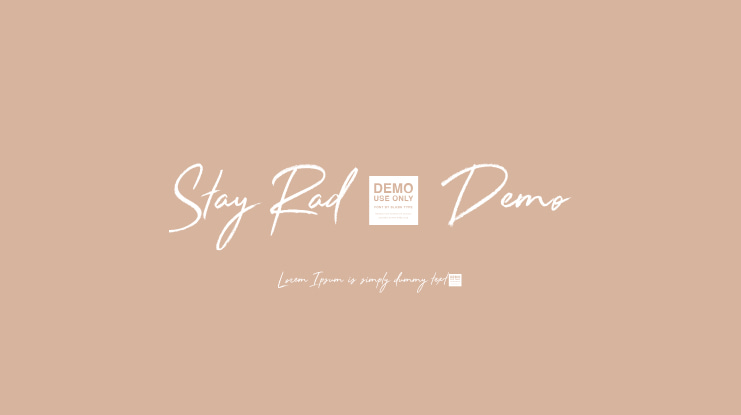 Stay Rad - Demo Font