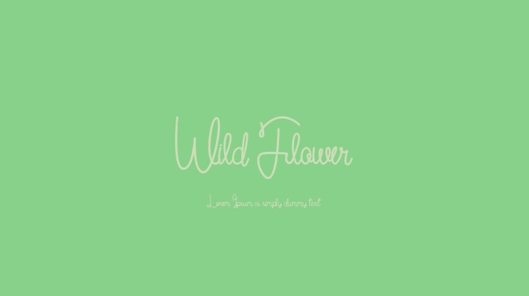 Wild Flower Font