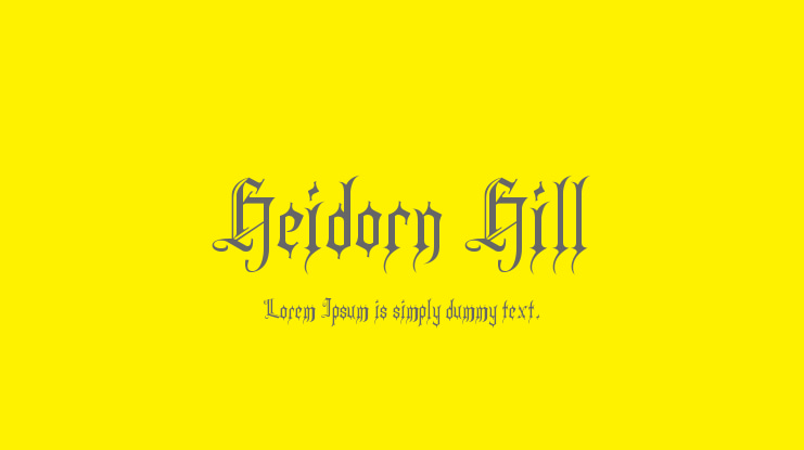 Heidorn Hill Font