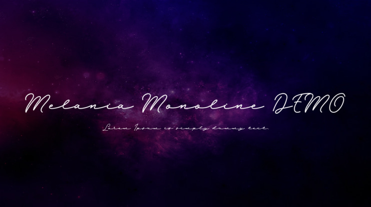 Melania Monoline DEMO Font