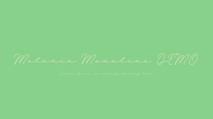 Melania Monoline DEMO Font