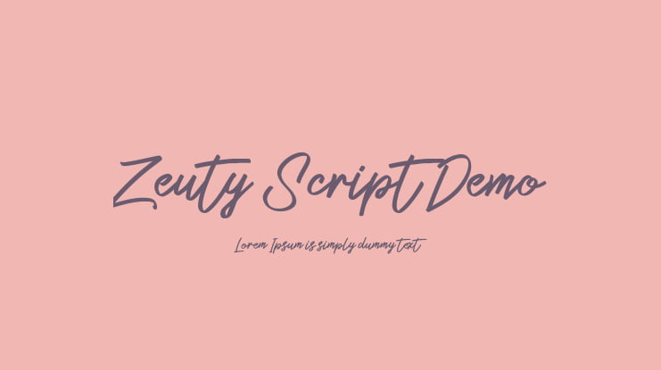 Zeuty Script Demo Font
