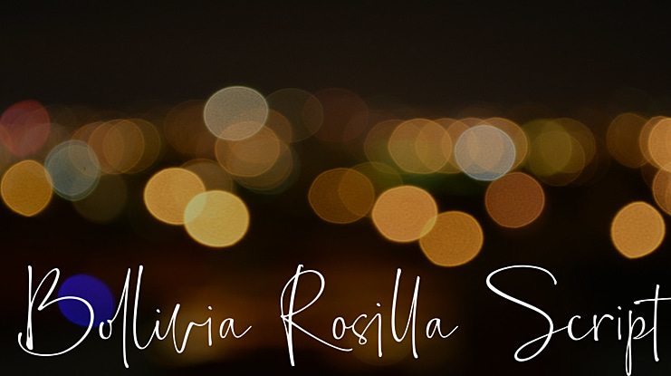 Bollivia Rosilla Script Font