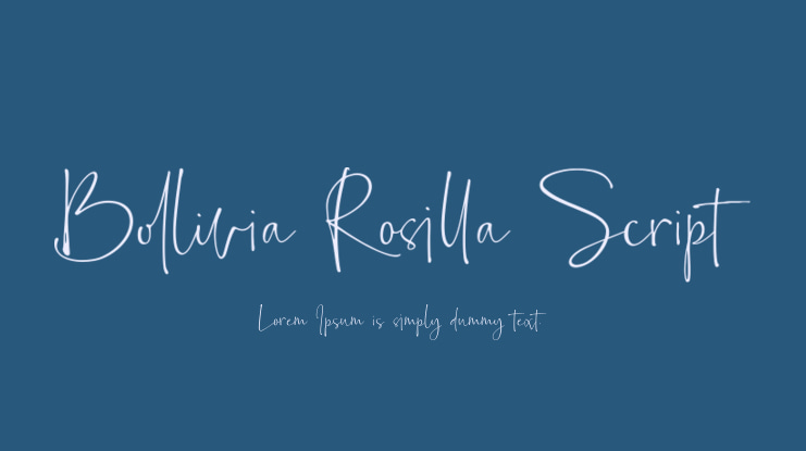 Bollivia Rosilla Script Font