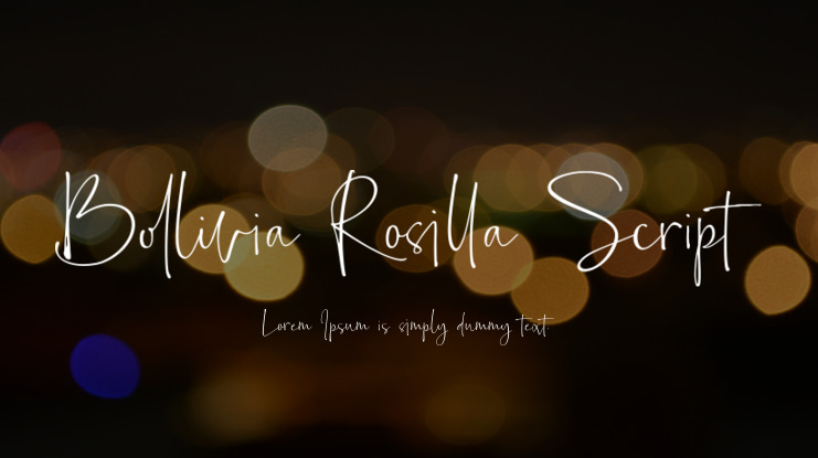 Bollivia Rosilla Script Font