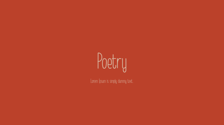 Poetry Font