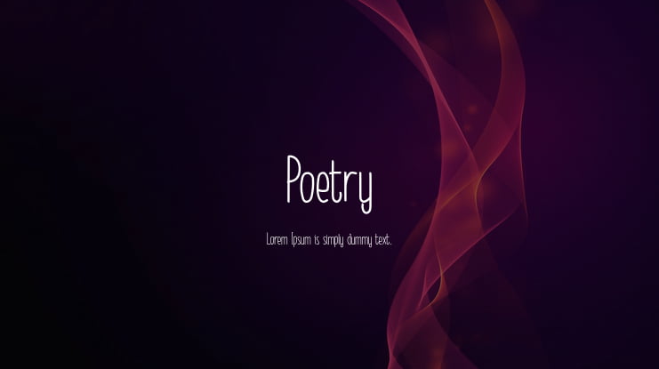 Poetry Font
