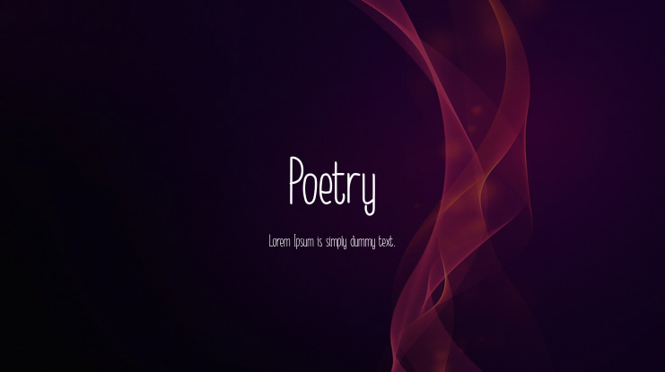 Poetry Font
